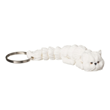 Biały kot pers brelok druk 3D